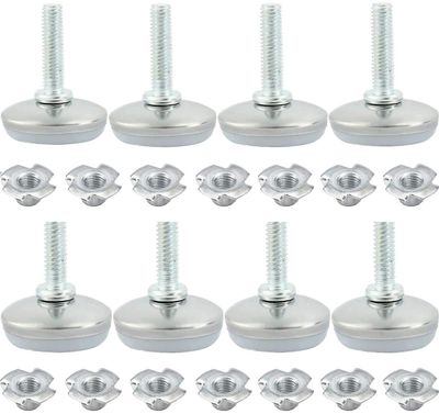 Xqday 20pcs justerbare ben til kabinet møbler ben metal justerbar rustfrit