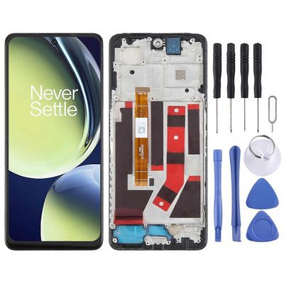 OnePlus Nord CE 3 Lite CPH2467 2465 LCD-näyttö, kokonainen kokoonpano kehyksellä (musta)