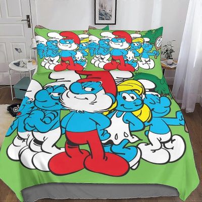 Pehmeä mikrokuituinen vuodevaatesetti aikuisille, teini-ikäisille ja lapsille - 3 kpl pussilakanasetti vetoketjulla Single135x200cm