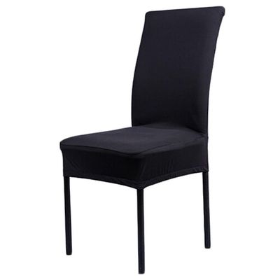 Jiekesen 2 stk elegant spisekrakk stol deksel stretch beskytter svart