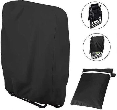 Musta UV-kestävä tuoli kattaa taitettavan vedenpitävän aurinkotuolin kannen, puutarhan aurinkotuoleille, aurinkotuoleille, (71x110cm), Oxford-kanto...