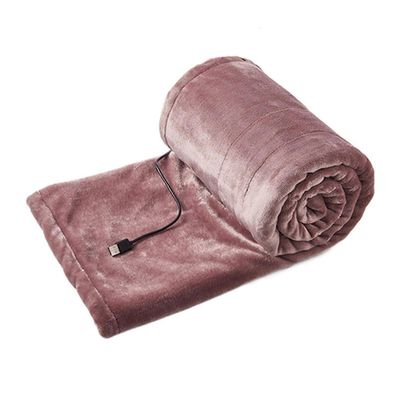 Kannettava sähköinen lämpöpeite USB-virtavaihtoehdolla Vaaleanpunainen 100 X 80CM