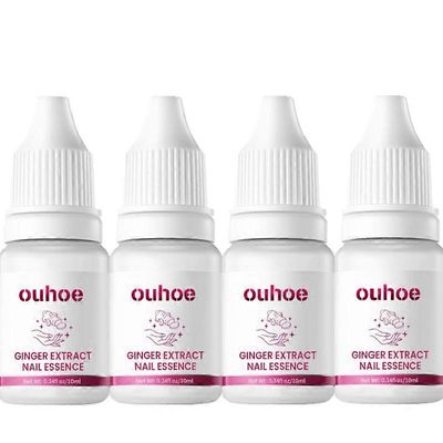 Ginger Nail Care Essence, Grey Nail Moisturizing Care Exfoliating Beauty Nail Essence 4pcs