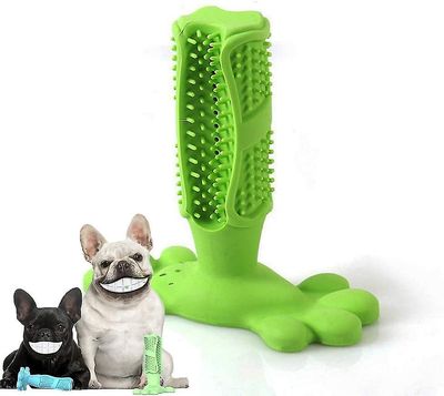 Tianzun Dog Chew tannbørste Dog tenner rengjøring leker motstandsdyktig tygge hunden leker valp tannpleie Grønn Size S