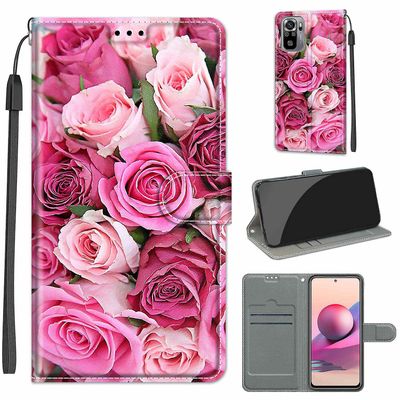 Foxdock Kompatibel med Xiaomi Redmi Note 10s Light Pink Rose Mobile Case