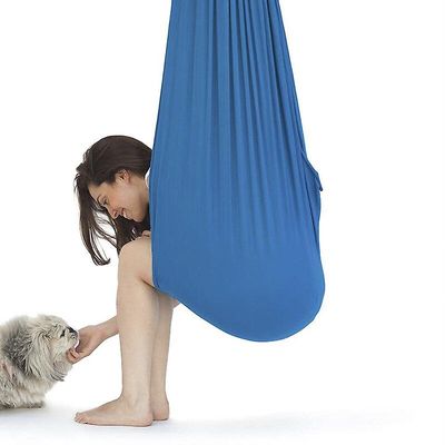 100x280cm Yoga Flyvende Hængekøje Swing Aerial Yoga Hængekøje, Blå Farve