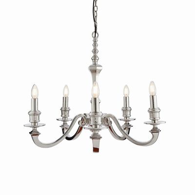 Endon Lighting Endon Finsbury - 5 Light Multi Arm Vedhæng Poleret Støbt Aluminium, E14