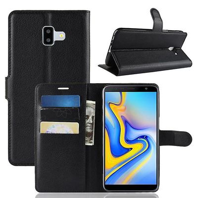 AIR Aftageligt stødsikkert Folio læder shell sag til Samsung Galaxy J6 Prime / J6