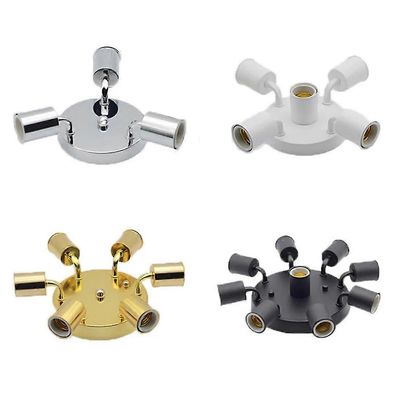 Jelivey minimalistinen keraaminen pidike E27 kattovalaisimet kulta kromi valkoinen musta yksinkertainen 3/4/5/6/7/8 pään kattovalaisin 8-valo black