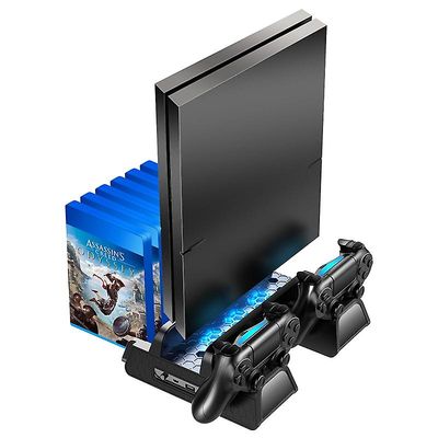 Ps4 Slim Pro kølestativ dual controller station opladere spilstativ led fan