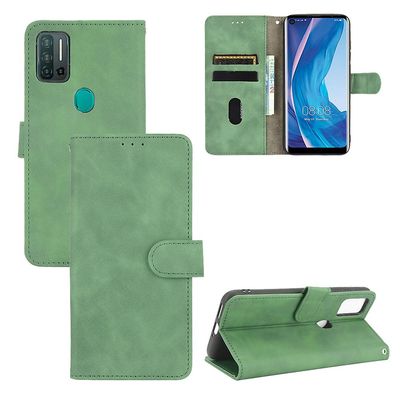 Etui til Ulefone Note 11p Cover Premium Læder Med Kortholder Flip Folio Magnetisk Etui Coque - Sort Grøn