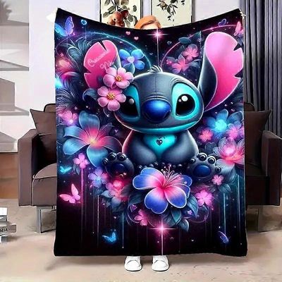 Kukkaommel Ohana tarkoittaa perheen rakkautta Lilo ja ompele joululahjapeitto 40x30in