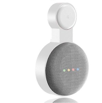Seinäteline Google Home Minille/Nest Minille (2. sukupolvi), tilaa säästävä ratkaisu älykodin kaiuttimelle, älykäs johtojärjestelyllä Ro-asumiseen