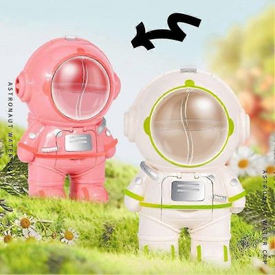 Astronautti Robottivesiannostelija lapsille, kannettava puristusjuomakuppi pillillä ja selkähihnalla Valkoinen