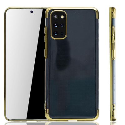 König Telefoncover til Samsung Galaxy S20 Plus Gold - Klar - TPU silikone taske bagcover beskyttelsesetui i gennemsigtigt guld