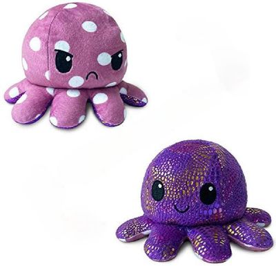 AIR Dobbeltsidet Flip Octopus Plys Stuffed Doll Show forskellige stemninger for børn