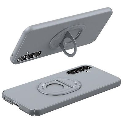 Yhteensopiva Samsung Galaxy A54 5G -kotelon kanssa Täysin kääritty kova PC-jalustan puhelinsuoja, joka on yhteensopiva MagSafen kanssa Harmaa