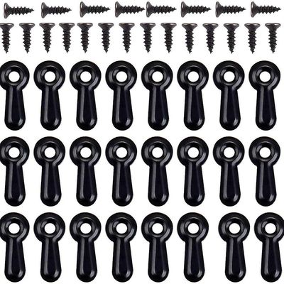 Frame Turn Button festemidler Set, 100 stk Frame Backing Klipp Photo Frame Hardware Klipp svart