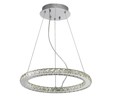Inspired Lighting Galaxy Loft vedhæng Runde Lille 27W LED 4000K poleret Krom, Krystal