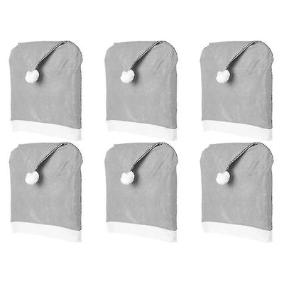 6 kpl joulutuolin selkänojat Joulupukin hattu ruokailutuoli slipcovers joulujuhlat D