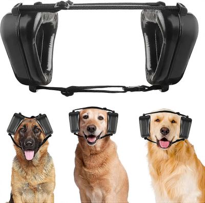 Koiran kuulosuojaimet Melusuoja pään ympärysmitta 17-24 tuumaa, koiran kuulosuojain juhlien lentomatkoille Musta