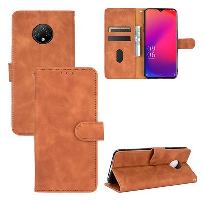 Etui til Doogee X95 Cover Premium Læder Med Kortholder Flip Folio Magnetisk Etui Coque - Sort Brown