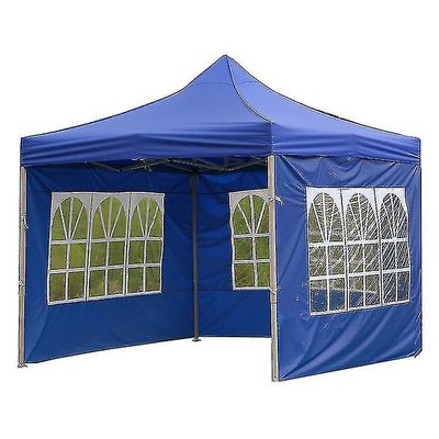 Hage Oxford Gazebo Marquee Party Telt Sammenleggbar Vanntett Utendørs Surround Klut Telt Blue