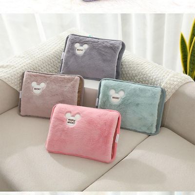 Hot Water Bottle Sähköinen kuumavesipussi lämpimämpi lämpöpakkaus söpö ladattava turvakani turkis uudelleenkäytettävä kuumavesipullo us / eu-pistok...