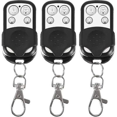 Uk Story Sett med 3 universelle fjernkontroller kompatibel automatisk gate frekvens 433.92 MHz fast kode, 4 knapper for å kontrollere opptil 4 dører