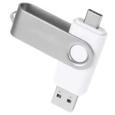TYPE-C USB -muistitikku Kierrä USB-asemaa Valkoinen