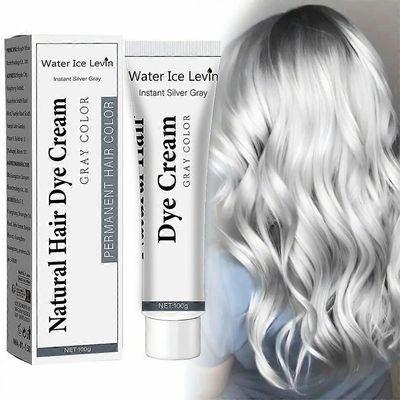 Hopeanharmaa luonnollinen hiusvärivoide, unisex hopea hiusväri, muoti pitkäkestoinen, välitön hopeanharmaa hiusväri kaikille hiustyypeille 1 kpl