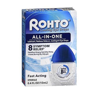 Mentholatum Rohto Isrødhet Lettelse Øyedråper, 0,43 oz (Pakke med 1)