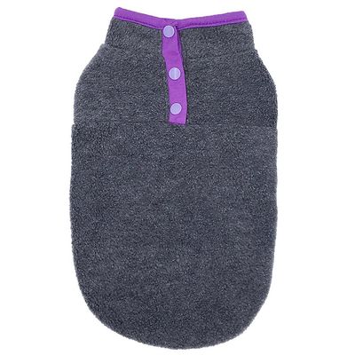 Varychmoo Pet lille hund hvalp vinter varm fleece jumper vest frakke jakke tøj Mørk grå XL