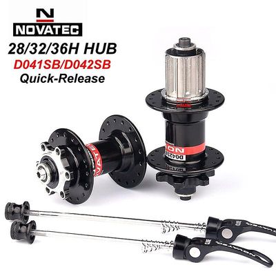 Novatec Hub D041sb D042sb Mountainbike Disc Card Bremse 28/32/36 Huller Mtb Road Qr 32h Cykel leje Hubs 8/9/10/11/12 Hastighed 28H Sort et par