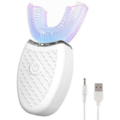 Sähköinen 360 Sonic -harja Automaattinen langaton ladattava valkaisuhammasharja Valkoinen