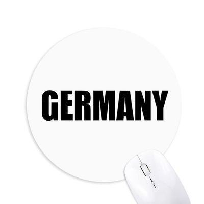 Tyskland Land Navn Sort Runde Skridsikker Gummi Mousepad Game Office Musemåtte