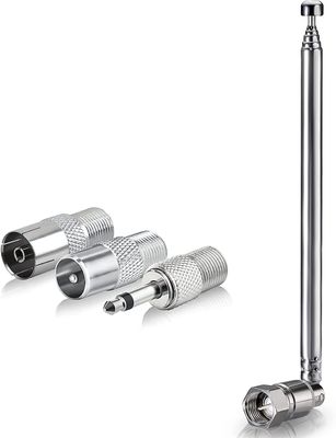 Fm teleskopisk antennesæt 75 Unbal F Type Stik