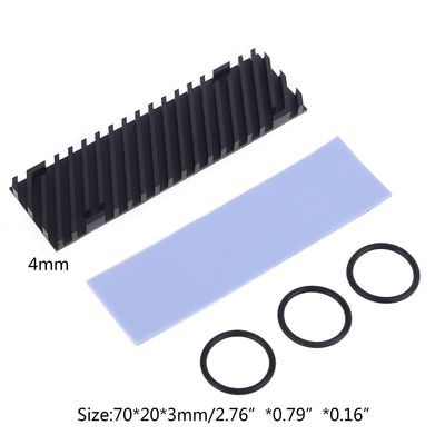 Ren kobbergrafen kjøleribbe For M.2 Ngff 2280 Pci-e Nvme SSD Thermal Pad Coole Thick 4mm