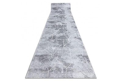 RugsX Runner StrukturelLE MEFE 2783 Marmor to niveauer af fleece grå 90 cm 90x210 cm