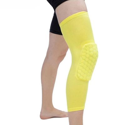 1Pcs basketball knæ puder ærme honeycomb skinne elastisk knæpude beskyttelsesudstyr patella skum støtte volleyball støtte 06 L