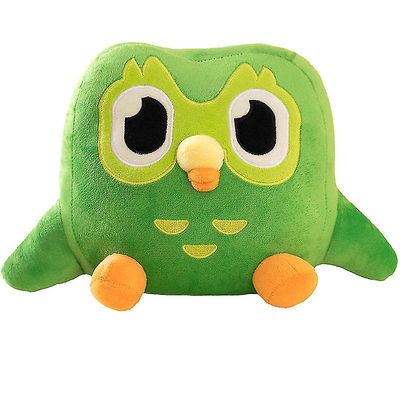 Grønn duolingo ugle plysj leketøy duo plysj av duo The Owl Cartoon Anime Owl Doll one size