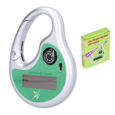 Aurinkoenergialla toimiva hyttyshyönteiskarkotin kompassilla Ulkoilu retkeily retkeilytarvikkeetAurinkoenergialla toimiva hyttyskarkotin