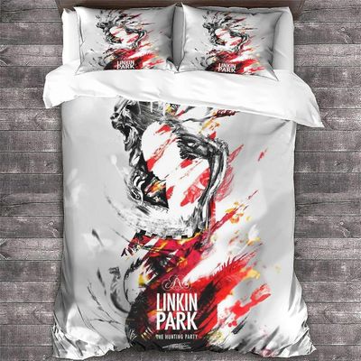 Kerota Linkin Park Music -pussilakanasetit Rock 'n' Roll Pääkallo -vuodevaatteet Mikrokuituinen King -vuodevaatteet Single135x200cm