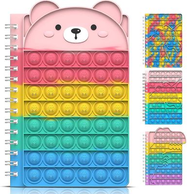 Pop Fidget It Notebook A5 Notisblokk, Poppet Fidget leketøy for jenter Kids Pop Fidget Det leker for jenter A5 Notebook, Popit fidgets for jenter -...