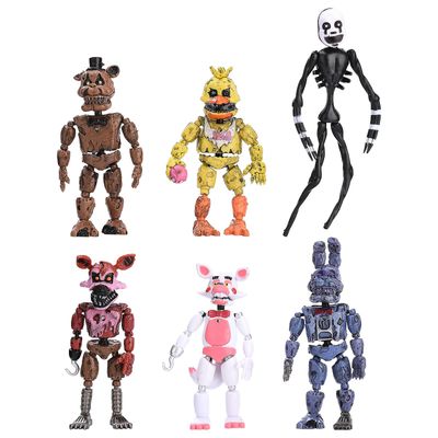6x hahmoa lelut Viisi yötä Freddyn toimintahahmossa FNAF Kids Toys Lahjat BEST Monivärinen