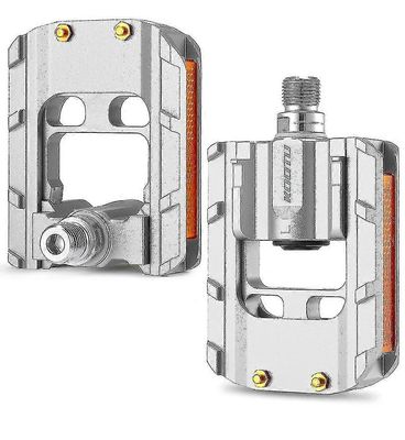 KOOTU polkupyöräpoljin kaksipuolinen taitettava polkimet universaali 9/16 taitettavat polkimet pyörän polkimet kui Silver Folding Pedal