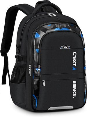 Koulureput teini-ikäisille pojille, 15,6" kannettavan tietokoneen reppu, suuri vedenpitävä koulureppu ala-asteelle, yläkoululle