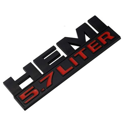 Car Body Side Badge bagasjerommet klistremerke For Dodge HEMI 5,7 liter Emblem RAM Journey Caravan Challenger Jcuv kaliber Durango Viper ~ 3287