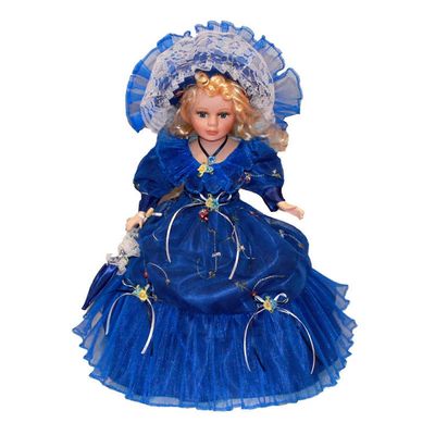 keräilykelpoinen viktoriaaninen nukke posliininukke keraaminen naisnukke herkkä realistinen nuken työpöydän näyttö sininen