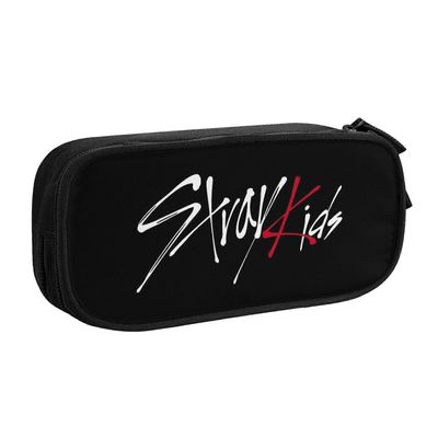 i1387 Kpop Stray Kids -kynäkotelo, monikäyttöinen kynäkotelo, suurikapasiteettinen kestävä kynäpussi säilytyskynälaukku järjestäjä paperitavaratBD4767